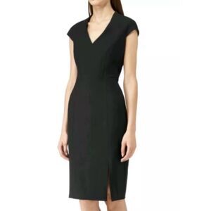 Reiss Abbi Fay shift dress black size 8 excellent condition